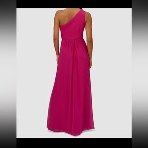 Adrianna Pappel One-Shoulder Pink Maxi Dress